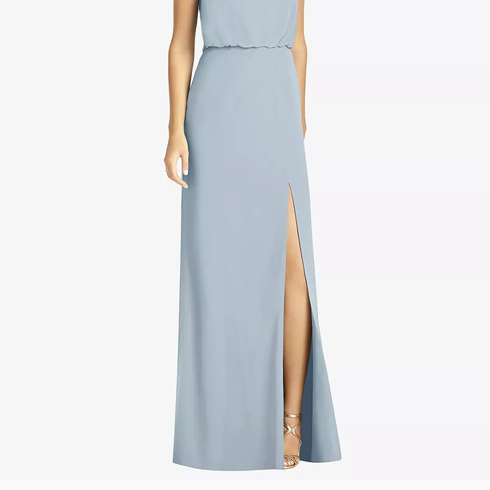 Dessy Collection Mist Blue Bridesmaid Dress for Wedding